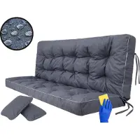 Hobbygarden Coussin de banc Coussin de sol pour banc de jardin Coussin de balançoire Coussin pour balançoire hollywoodienne Outdoor / Indoor - Pola - 100 cm - bleu marine