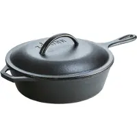 Lodge - Poêle à frire profonde en fonte avec couvercle 26 cm