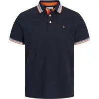 Jack & Jones T-Shirt 'JJEPaulos' bleu nuit / orange / blanc