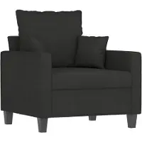 vidaXL Fauteuil noir 60 cm Tissu