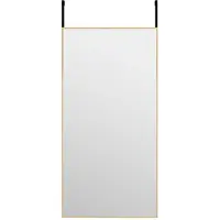 Syfax Miroir de porte Doré 40x80 cm Verre et aluminium