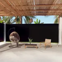 Syfax Auvent latéral rétractable Noir 220x1000 cm