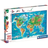 Clementoni , le Puzzle européen Made in Italie Puzzle La Carte des Dinosaures - 150 à 199 pièces