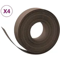 Syfax Bordures de jardin 4 pcs marron 10 m 15 cm polyéthylène
