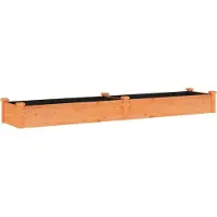 Syfax Lit surélevé de jardin doublure 240x45x25 cm bois massif sapin