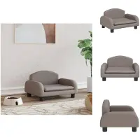 vidaXL Lit pour chien taupe 50x40x30 cm tissu - Lits pour chiens
