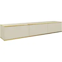 Selsey Mucalma - Élément TV suspendu, Beige / Or, 175 cm
