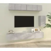 Prolenta Maison Exclusive - Ensemble de meubles TV 6 pcs Gris béton Bois d'ingénierie