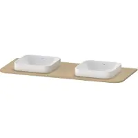 Duravit Happy D.2 Plus Console, 1300x550 mm, 2 découpes, pour meuble sous-lavabo HP4943B, HP032KB7171