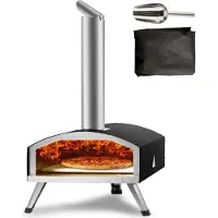 Vevor Four à pizza portable Outdoor Four à bois 304mm Jardin Charbon de bois