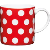 Kitchencraft Polka Dot Kaffeebecher, Keramik, Schwarz, 8 cm