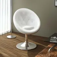 Prolenta Maison Exclusive - Fauteuil cocktail en similicuir blanc