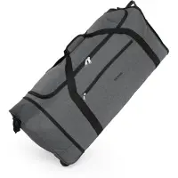 Hauptstadtkoffer blnbag M4 - Grand sac de voyage à roulettes XL avec 2 roulettes, sac à roulettes léger et pliable Travel Bag XXL bagages valise sac de voyage à roulettes 90L,Black Anthrazit