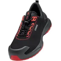 Uvex chaussures basses de sécurité 1 x-craft S3L, noir/rouge noir/rouge 48