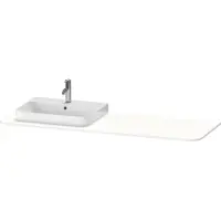 Duravit Console Happy D.2 Plus, 1600x550 mm, 1 découpe à gauche, pour meuble sous-lavabo HP4944, HP4963, HP4973, HP031HL3636