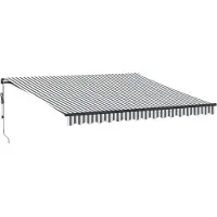 vidaXL Store automatique anthracite et blanc 400x300 cm