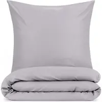 Blumtal Literie 140x200cm + taie d'oreiller 40x80cm - Microfibre Bed Sheets 140x200cm - 2 paires de draps gris