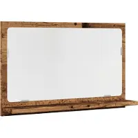 Syfax Armoire à miroir de salle de bain vieux bois bois d'ingénierie