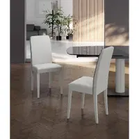 STONES Anita Chaise En Éco-Cuir Blanc 2 Pcs