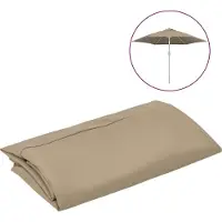 vidaXL Housse de rechange pour parasol Taupe 300 cm