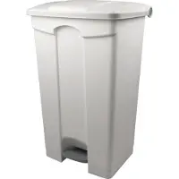 Helit Tret-Abfalleimer, 90 Liter, weiá / weiá