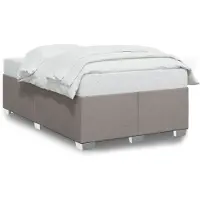 vidaXL Cadre de lit sans matelas Taupe 120x200 cm Tissu