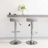 Prolenta Maison Exclusive - Tabourets de bar, lot de 2, tissu gris