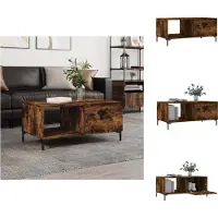vidaXL Table basse chêne fumé 90x50x40 cm Bois composite - Tables basses