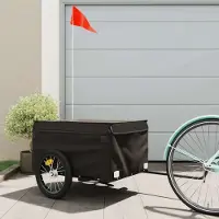 Prolenta Remorque de vélo exclusive, noire, en fer, capacité de 45 kg