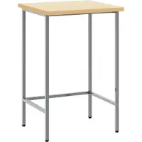 Syfax Table d'angle Gris 55 x 55 x 85 cm Acier et bois laminé