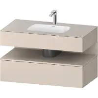Duravit Collection One lavabo à encastrer avec meuble sous-vasque en console, 1000x550x600mm, niche Taupe Supermatt, QA4786083830000