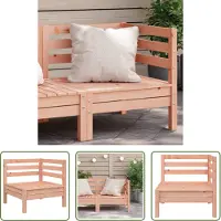 The Living Store Canapé d'angle de jardin en bois massif Douglas