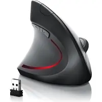 CSL souris ergonomique, radio, optique radio gaucher verticale, contre le bras de souris/tennis