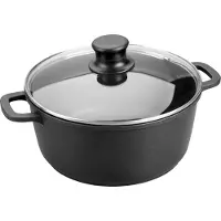 Lacor 25831 Cocotte avec couvercle en verre 30 cm, fonte aluminium