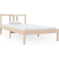 Syfax Cadre de lit sans matelas bois massif 90x190 cm