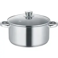 Berndes Marmite - Ø 24 cm - acier inoxydable 18/10 - avec couvercle en verre