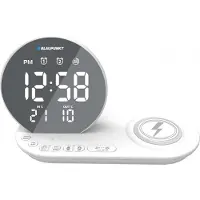 Blaupunkt Radio-réveil CR85WH Charge Bluetooth, FM, USB, Qi, blanc