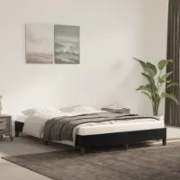 Prolenta Maison Exclusive - Cadre de lit sans matelas Noir 140x200 cm Velours