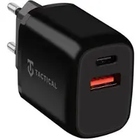 Tactical Chargeur Mural Dual 20W - Recharge Rapide USB et USB-C Noir KP31219