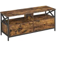 Leobert Meuble De Rangement - - Brun Rustique/Noir - 120 X 40 X 50 Cm