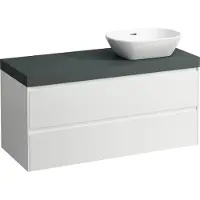 Laufen LANI Plan de lavabo gris trafic incl. meuble sous-lavabo, 1 découpe à droite, 1185x495x580mm, H4055731122601