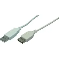 Logilink Câble USB 2.0 A mâle vers A femelle gris 5 m