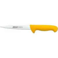 Arcos Couteau à semelle couleur - Prof 293100 avec poches en acier inoxydable nitrum et lame ergonomique jaune en polypropylène mangue et 17 cm de lame, vitrine