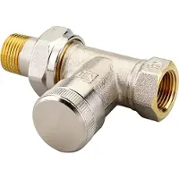 Danfoss Raccord de retour RLV 10 R 3/8, passage direct, nickelé, 1 pièce.