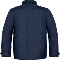 B&C Veste thermique Real+ Premium pour hommes, déperlante, coupe-vent BC2002 (2XL) (Bleu marine)