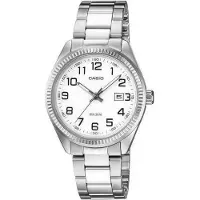 Casio Montre à affichage analogique noir / argent / blanc