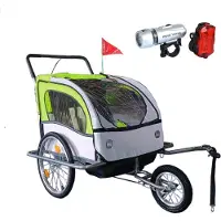 Viking Choice Remorque vélo enfant - Remorque vélo - avec amortisseur - vert citron