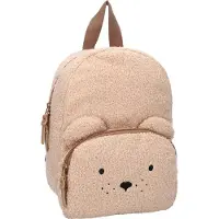 Kidzroom Sac à dos Pisa Comfort Friends en tissu Teddy avec des oreilles d'ours Brown One Size