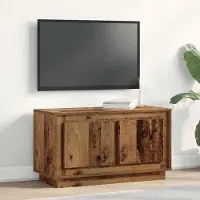 Prolenta Meuble TV exclusif - Dimensions : 80 x 35 x 45 cm - Fabriqué en bois massif et en panneaux de particules