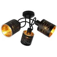 Globo Lighting Plafonnier noir Tunno 3 lumières